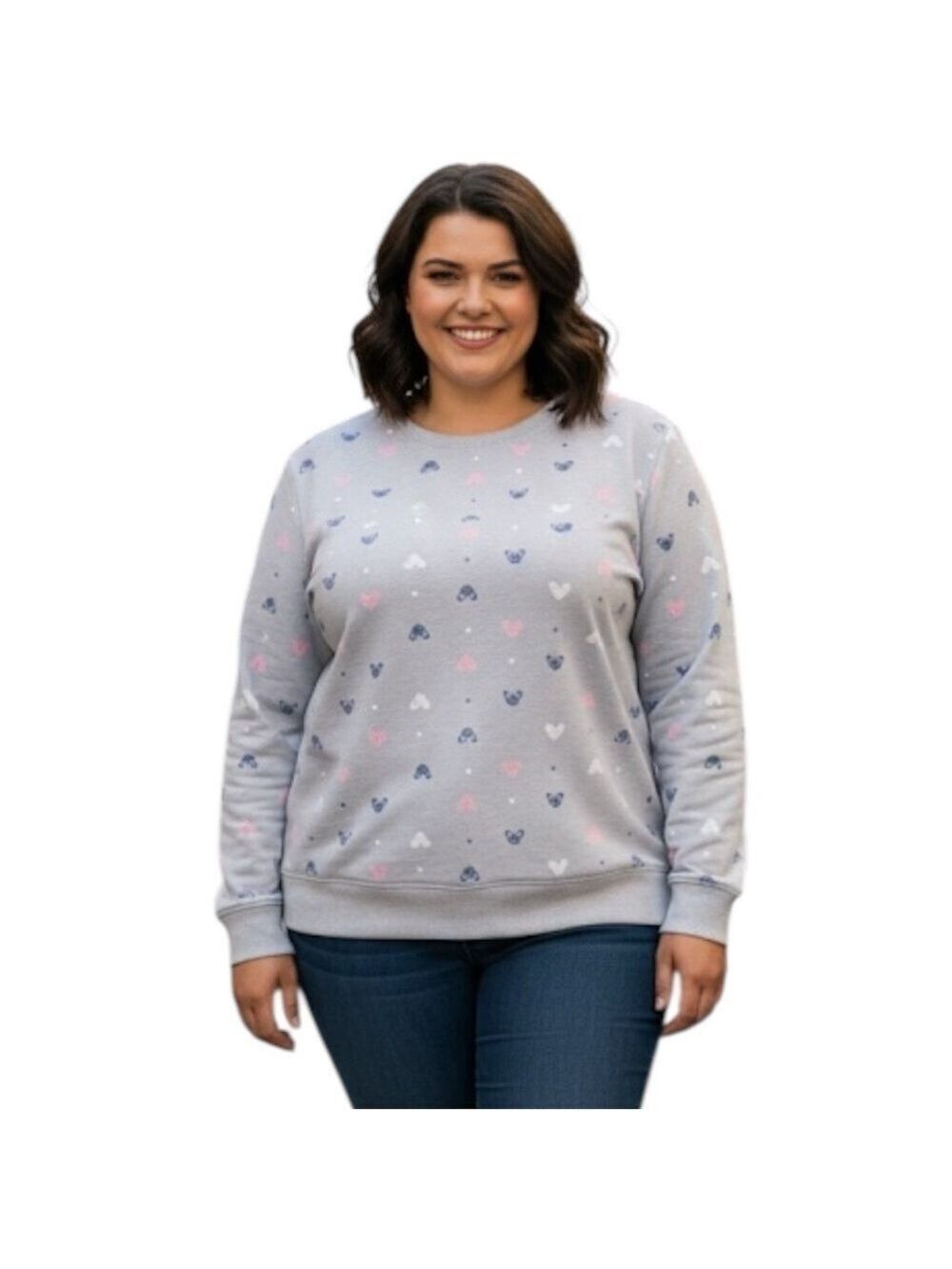 NWT Disney Mickey Mouse Women’s XXL Grey Sweatshirt Sleepwear Top